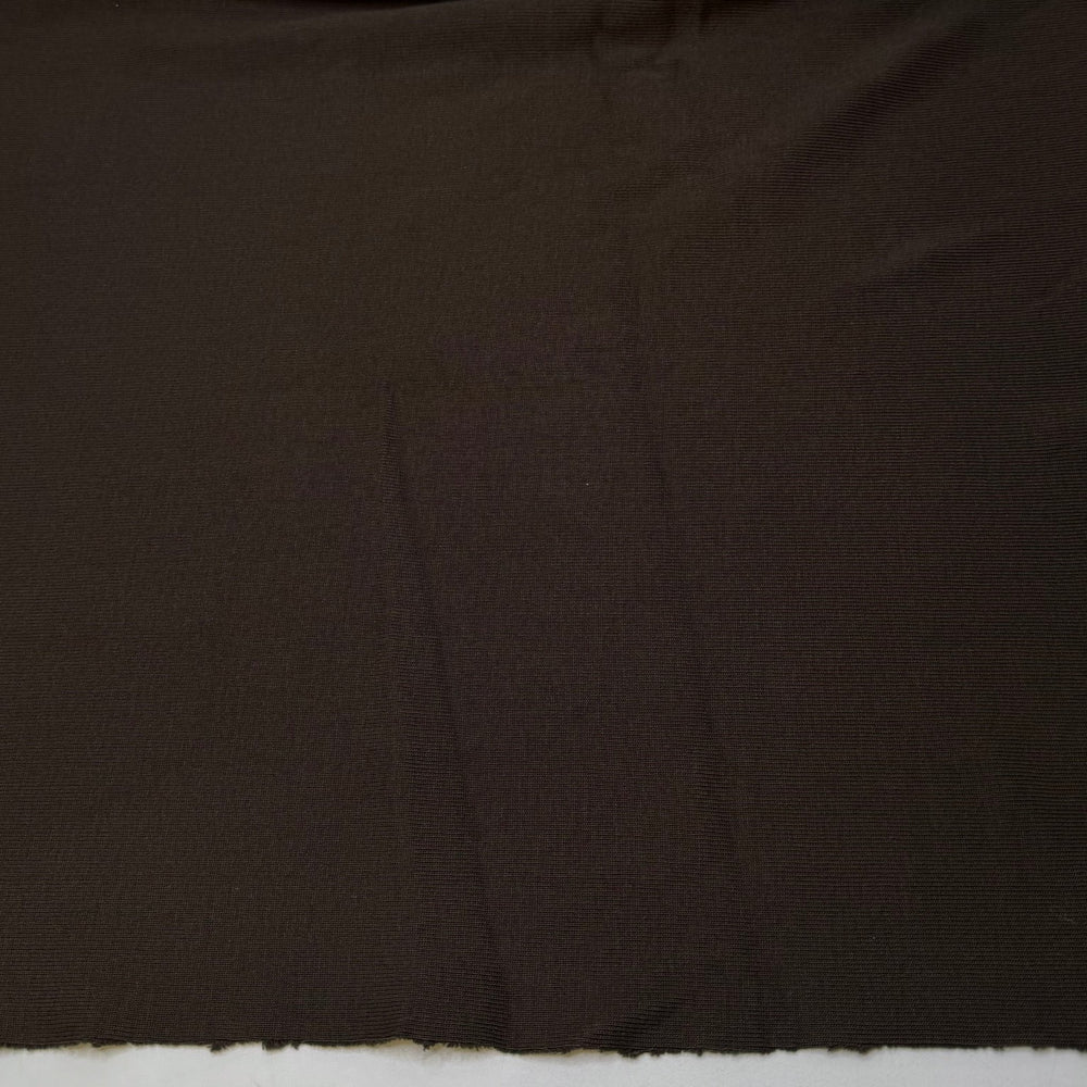 Whistlewood Garden - Twill Matching Rib Cotton Knit - Dark Brown - 1.15M Bundle - True Deadstock fabric Fabric by private - Sustainable Textile | FABCYCLE