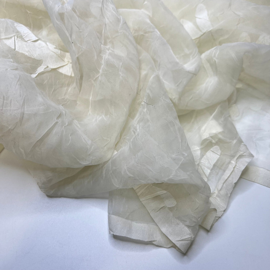 White Balance - Poly/Cotton Woven - Cream Dragonflies - 1M Bundle - True Deadstock fabric Fabric by private - Sustainable Textile | FABCYCLE