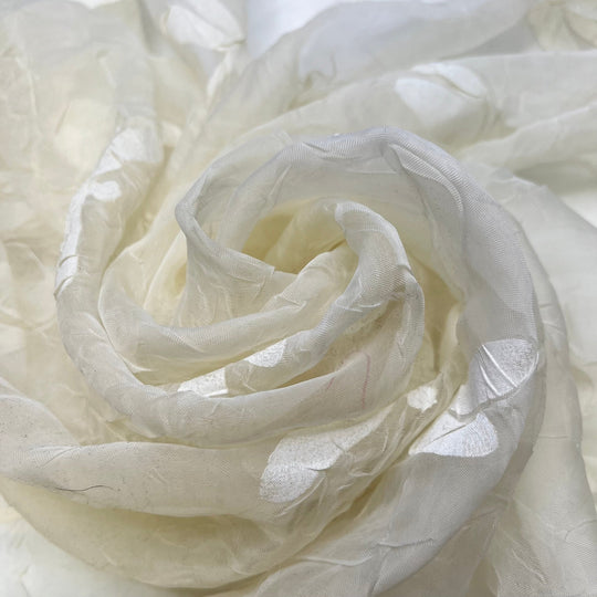 White Balance - Poly/Cotton Woven - Cream Dragonflies - 1M Bundle - True Deadstock fabric Fabric by private - Sustainable Textile | FABCYCLE