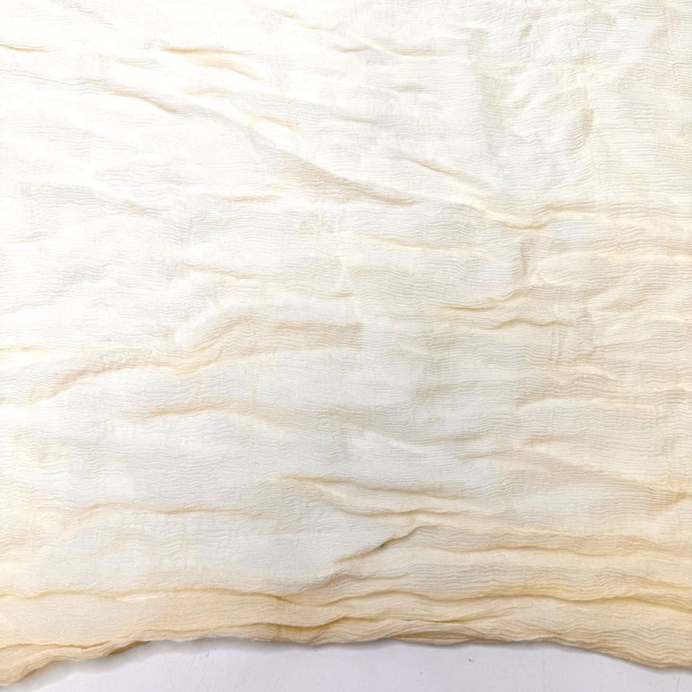 White Gold - Crinkle Chiffon Silk Woven - Dark Cream - 1.75M Bundle - True Deadstock fabric Fabric by private - Sustainable Textile | FABCYCLE