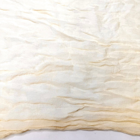 White Gold - Crinkle Chiffon Silk Woven - Dark Cream - 1.75M Bundle - True Deadstock fabric Fabric by private - Sustainable Textile | FABCYCLE