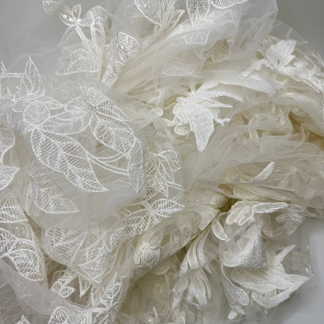 White Lace/Tulle Packs - 30cm - 50cm - 1LB Bag - True Deadstock Fabric Fabric by FABCYCLE shop - Sustainable Textile | FABCYCLE