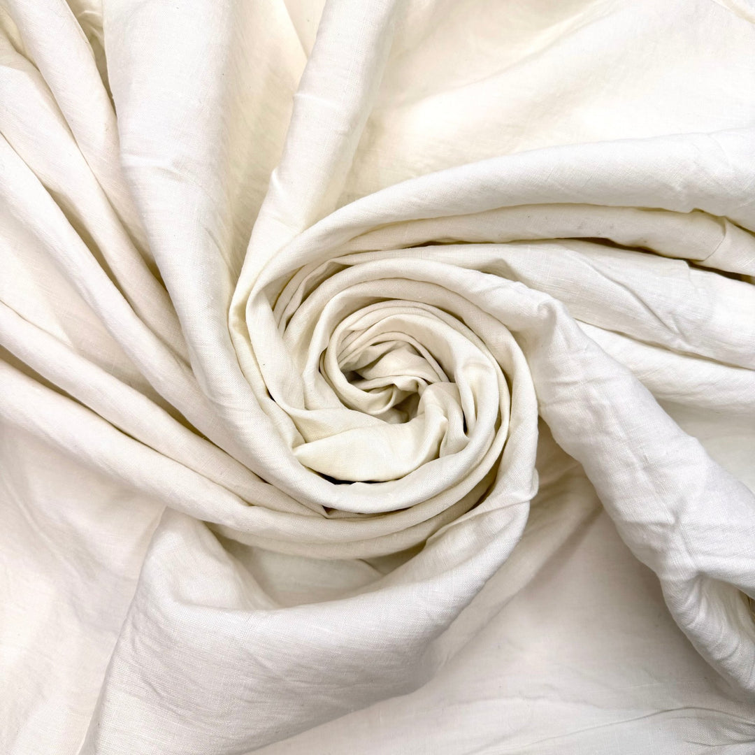 White Sand Beach - Cotton Woven - Light Cream/White - 2.75M Bundle - True Deadstock fabric Fabric by private - Sustainable Textile | FABCYCLE