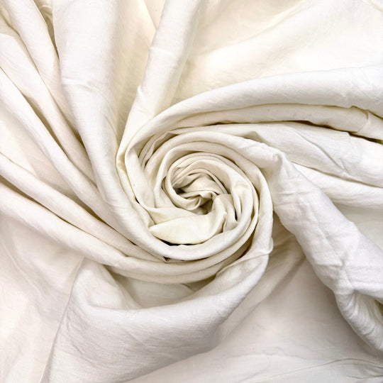 White Sand Beach - Cotton Woven - Light Cream/White - 2.75M Bundle - True Deadstock fabric Fabric by private - Sustainable Textile | FABCYCLE