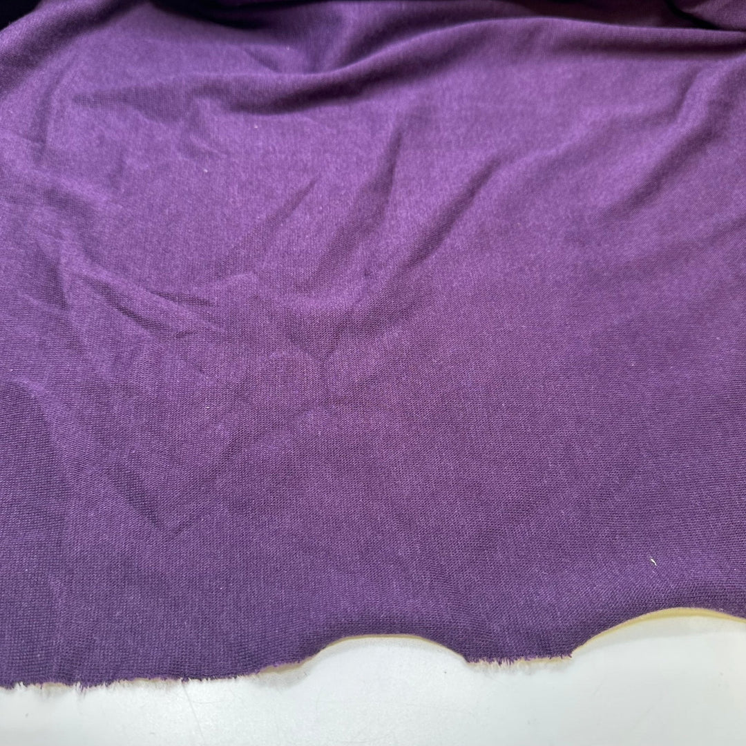 Why Are Disney Villains Purple - Rib Knit Bamboo/Cotton Knit - Dark Purple - Bundles - True Deadstock fabric Fabric by private - Sustainable Textile | FABCYCLE