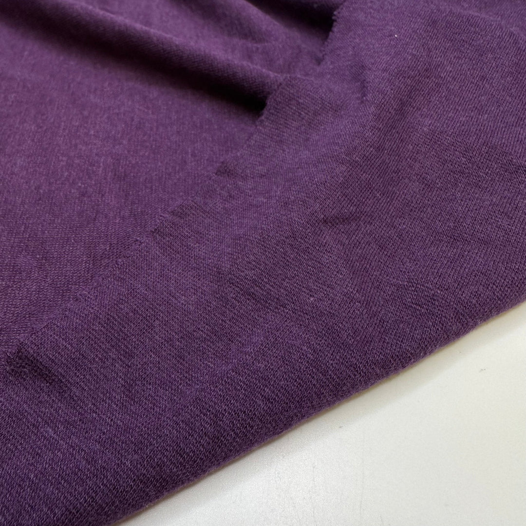 Why Are Disney Villains Purple - Rib Knit Bamboo/Cotton Knit - Dark Purple - Bundles - True Deadstock fabric Fabric by private - Sustainable Textile | FABCYCLE