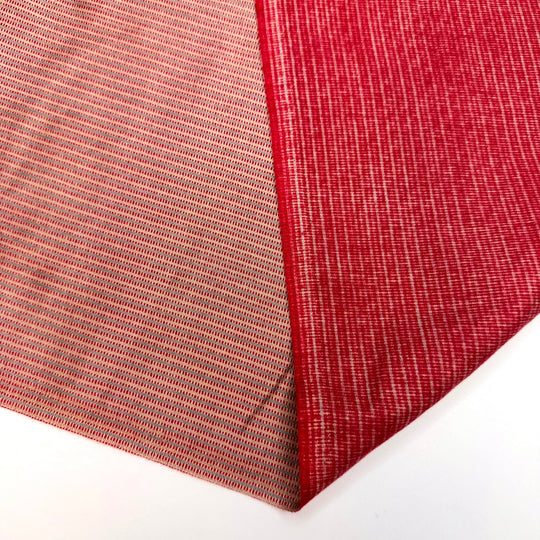 Wildflower Blooms - Brushed Cotton Woven - Beige/Red Stripes - 2M Bundle - True Deadstock fabric Fabric by private - Sustainable Textile | FABCYCLE