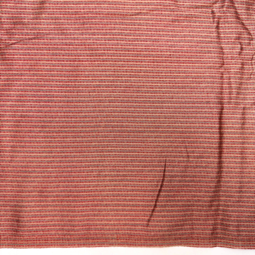 Wildflower Blooms - Brushed Cotton Woven - Beige/Red Stripes - 2M Bundle - True Deadstock fabric Fabric by private - Sustainable Textile | FABCYCLE