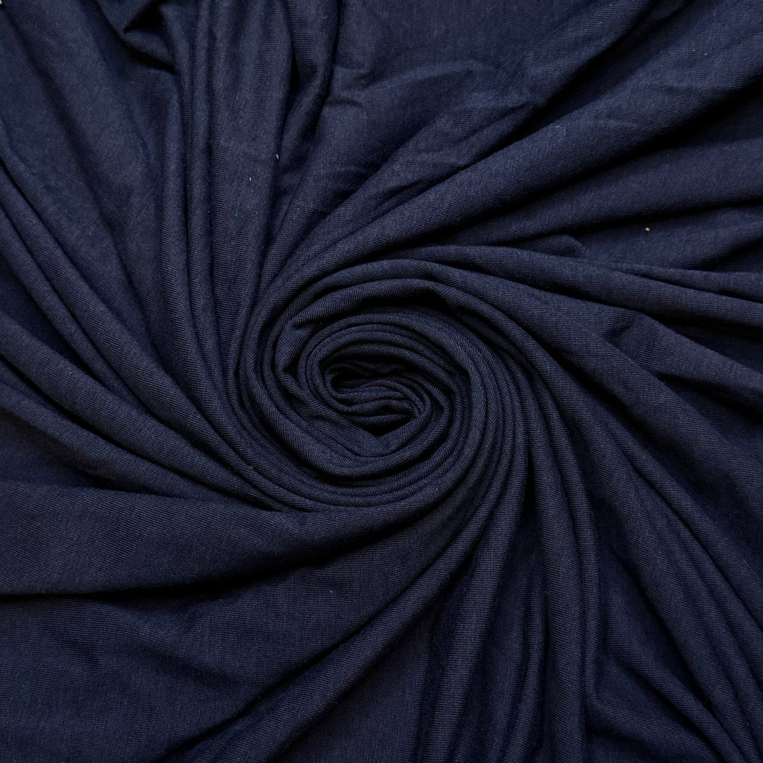 Wind Power - Jersey Bamboo Blend Knit - Navy - 1.3M Bundle - True Deadstock fabric Fabric by private - Sustainable Textile | FABCYCLE