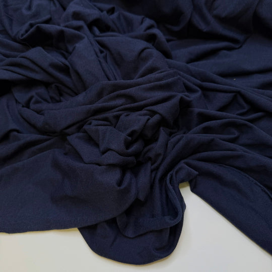 Wind Power - Jersey Bamboo Blend Knit - Navy - 1.3M Bundle - True Deadstock fabric Fabric by private - Sustainable Textile | FABCYCLE