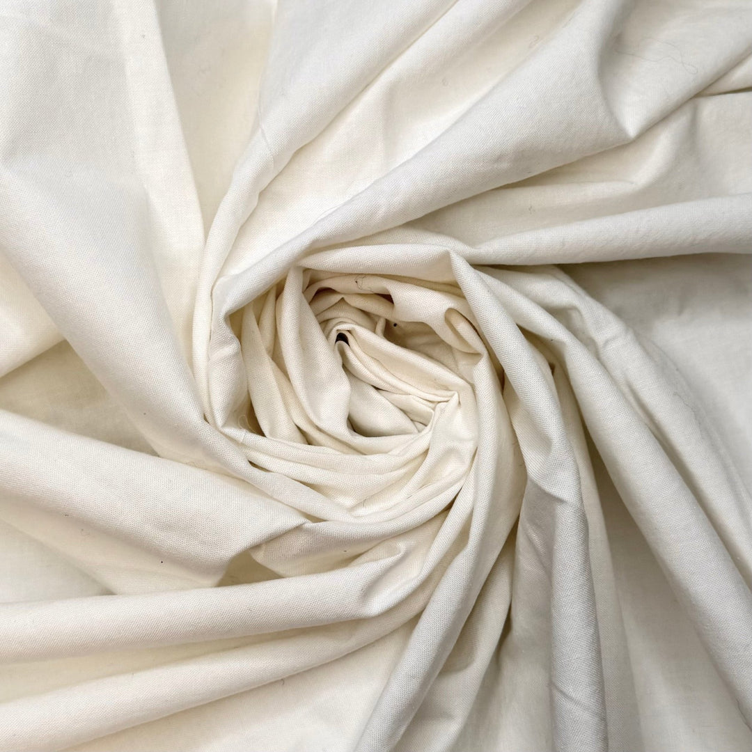 Window Shopping - Cotton Woven - White - 1M Bundle - True Deadstock fabric Fabric by private - Sustainable Textile | FABCYCLE