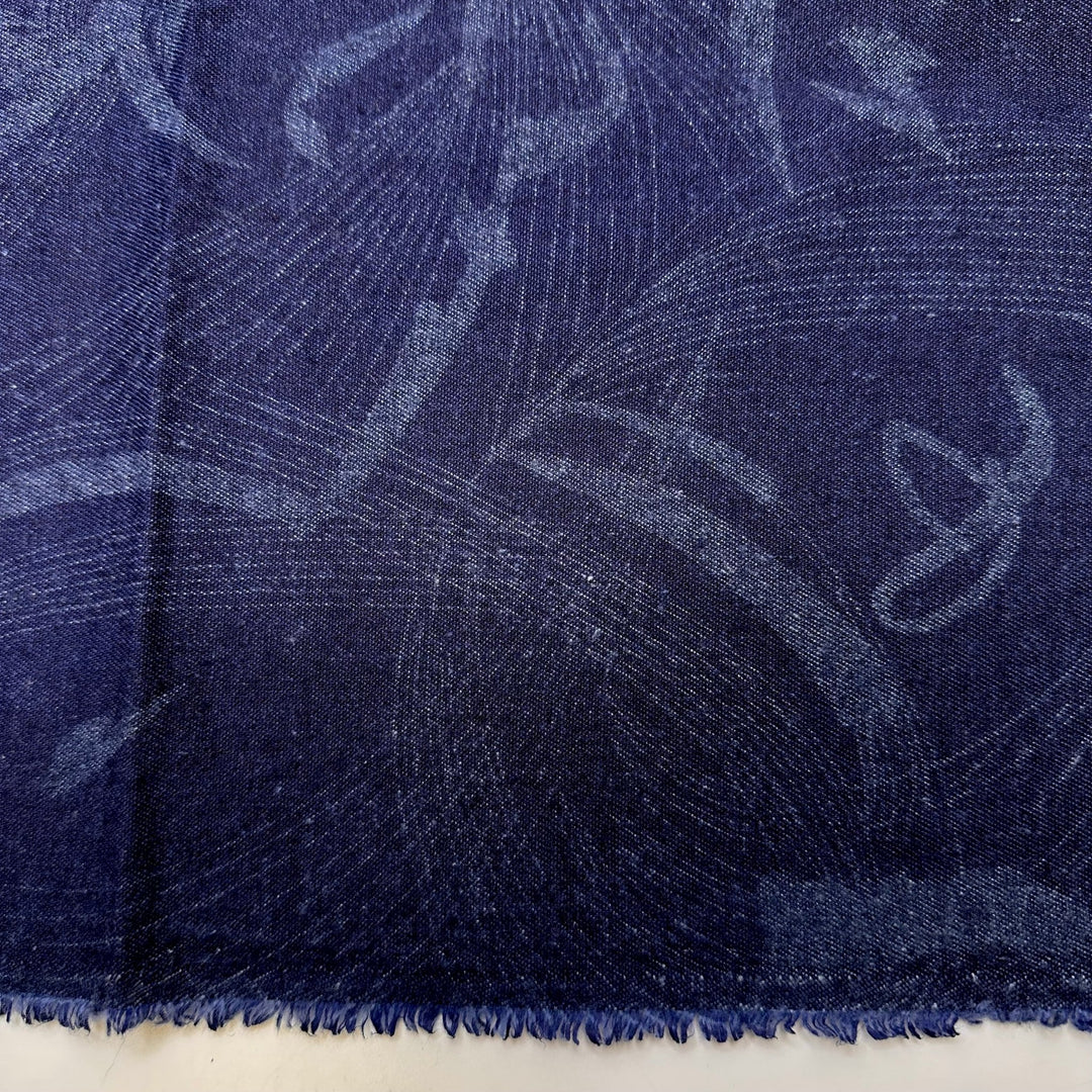 Windy Winter Nights - Cotton Woven - Navy Abstract - 1M Bundle - True Deadstock fabric Fabric by private - Sustainable Textile | FABCYCLE