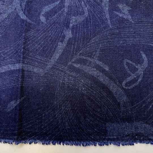 Windy Winter Nights - Cotton Woven - Navy Abstract - 1M Bundle - True Deadstock fabric Fabric by private - Sustainable Textile | FABCYCLE