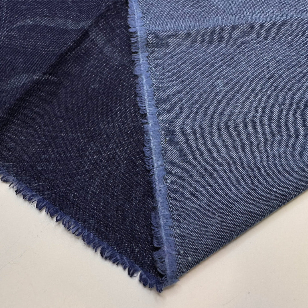 Windy Winter Nights - Cotton Woven - Navy Abstract - 1M Bundle - True Deadstock fabric Fabric by private - Sustainable Textile | FABCYCLE