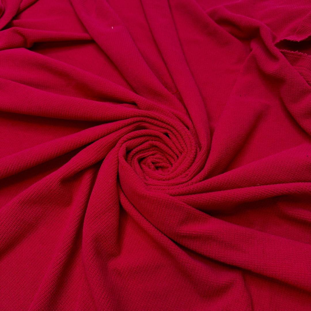 Wine Stained Lips - Polyester Blend Knit - Magenta - 0.8M Bundle - True Deadstock fabric Fabric by private - Sustainable Textile | FABCYCLE