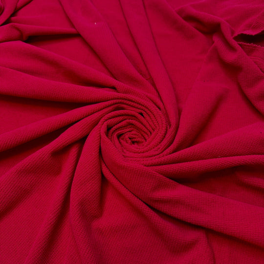 Wine Stained Lips - Polyester Blend Knit - Magenta - 0.8M Bundle - True Deadstock fabric Fabric by private - Sustainable Textile | FABCYCLE