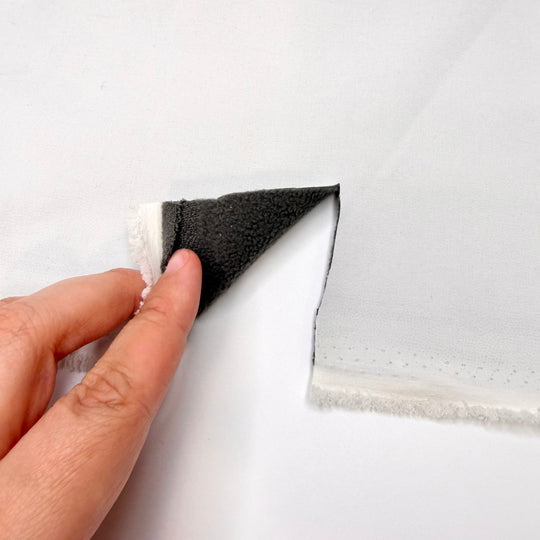 Winging It Stretchy - Soft Shell Poly/Nylon Knit - White/Grey - 0.85M Bundle - True Deadstock fabric Fabric by private - Sustainable Textile | FABCYCLE