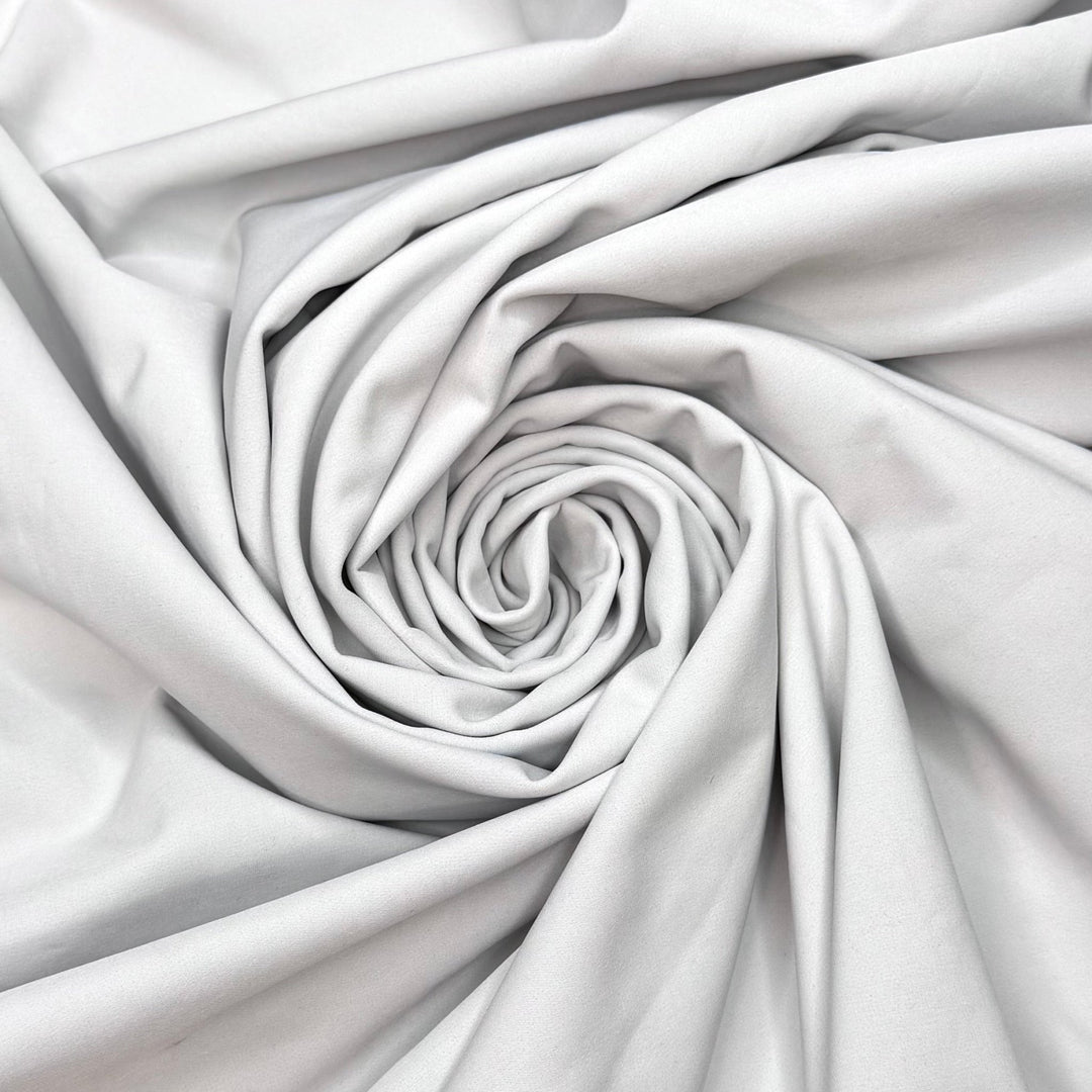 Winging It Stretchy - Soft Shell Poly/Nylon Knit - White/Grey - 0.85M Bundle - True Deadstock fabric Fabric by private - Sustainable Textile | FABCYCLE