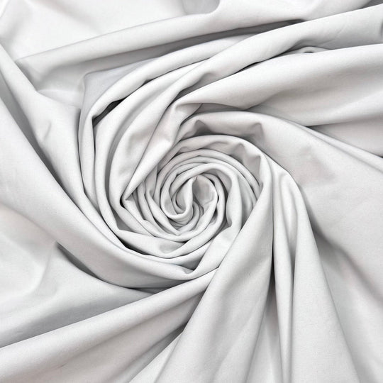 Winging It Stretchy - Soft Shell Poly/Nylon Knit - White/Grey - 0.85M Bundle - True Deadstock fabric Fabric by private - Sustainable Textile | FABCYCLE