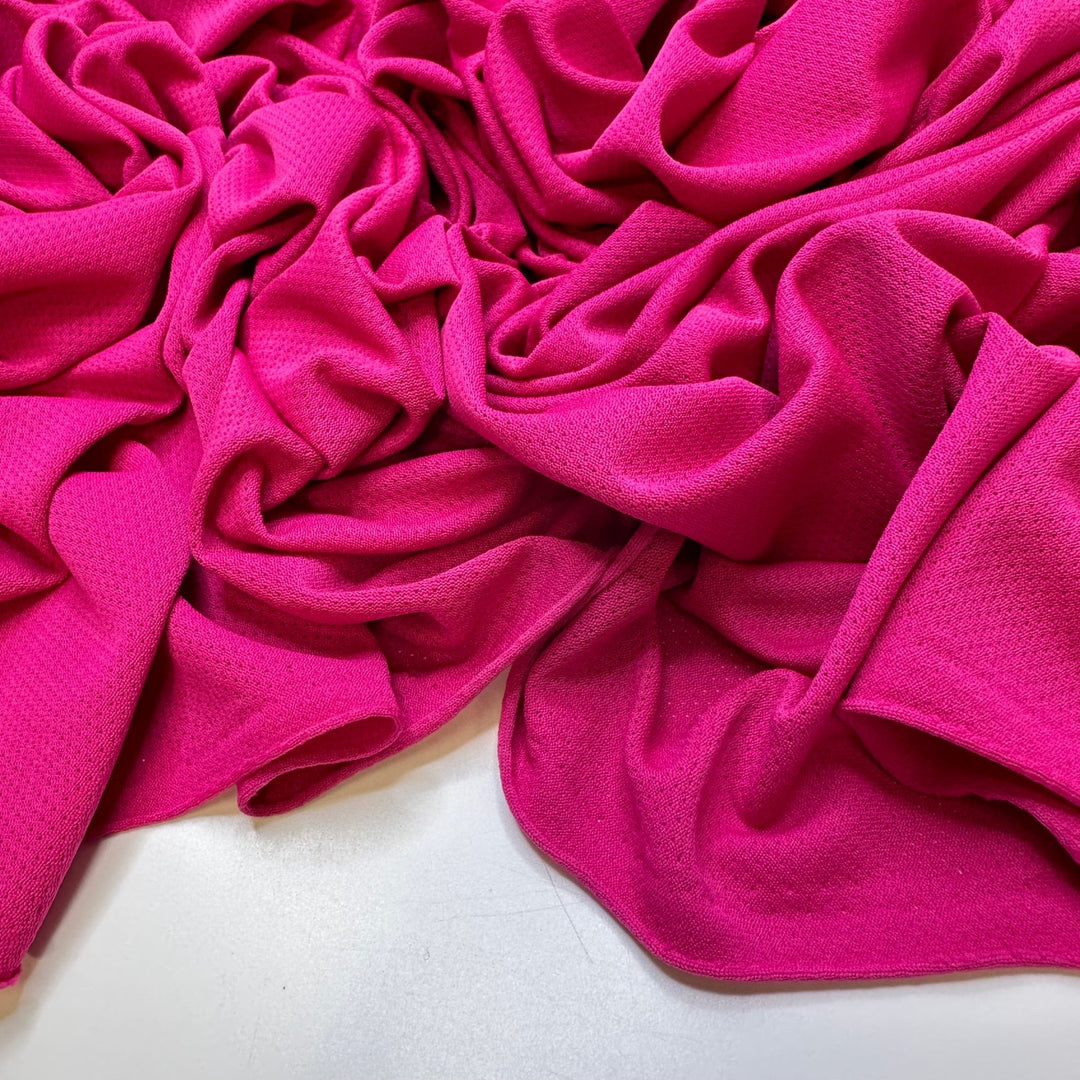 Winner Winner - Sport Mesh Polyester Blend Knit - Dark Pink - Bundles - True Deadstock fabric Fabric by private - Sustainable Textile | FABCYCLE