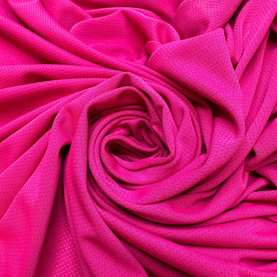 Winner Winner - Sport Mesh Polyester Blend Knit - Dark Pink - Bundles - True Deadstock fabric Fabric by private - Sustainable Textile | FABCYCLE