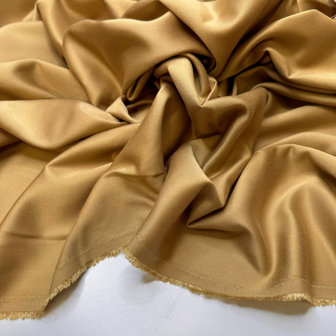 Winning A Contest - Polyester Blend Woven - Gold - 2M Bundle - True Deadstock fabric Fabric by private - Sustainable Textile | FABCYCLE