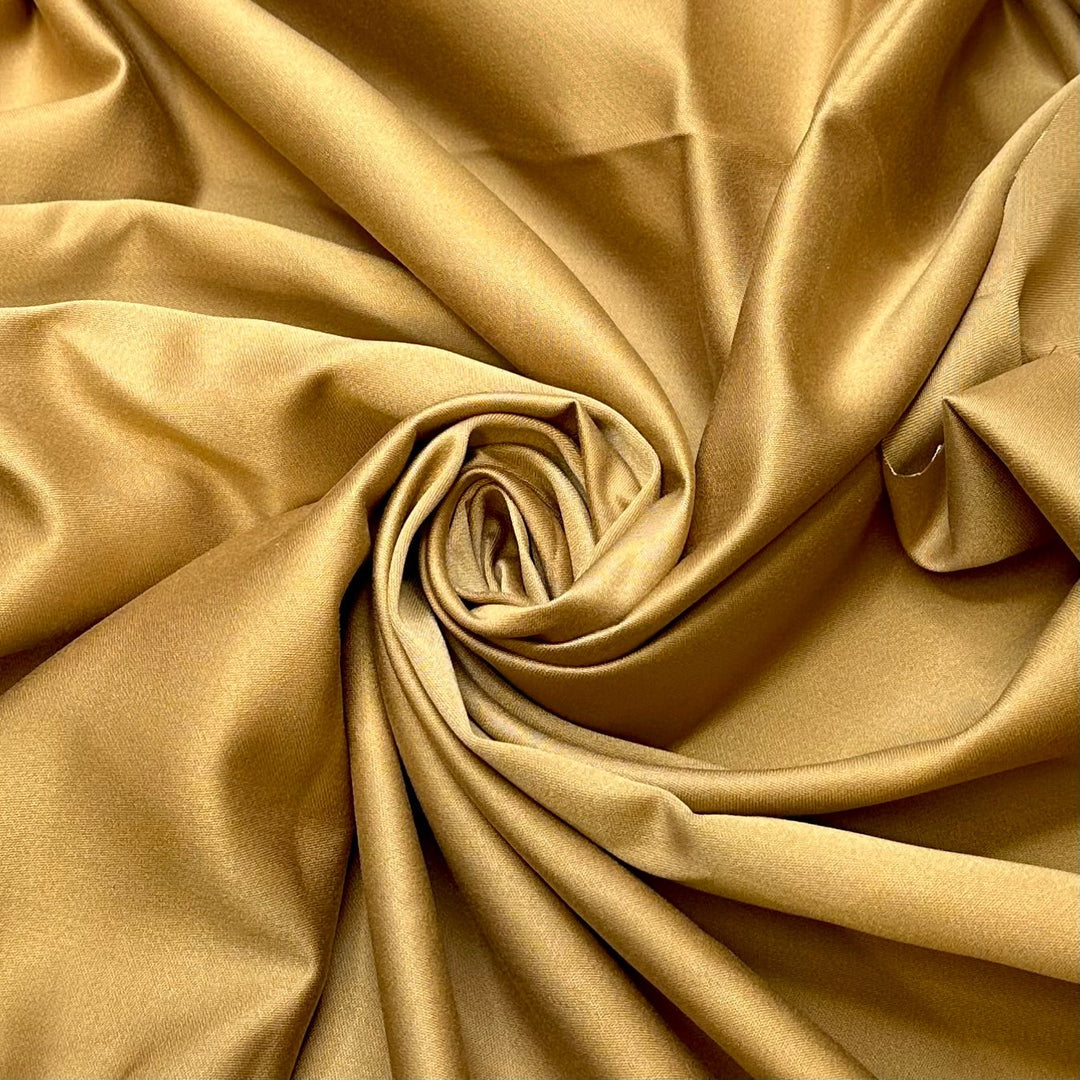 Winning A Contest - Polyester Blend Woven - Gold - 2M Bundle - True Deadstock fabric Fabric by private - Sustainable Textile | FABCYCLE