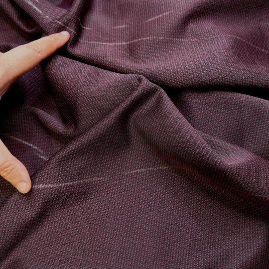 Winning A Free Room Upgrade - Polyester Blend Knit - Black/Burgundy - 1.15M Bundle - True Deadstock fabric Fabric by private - Sustainable Textile | FABCYCLE