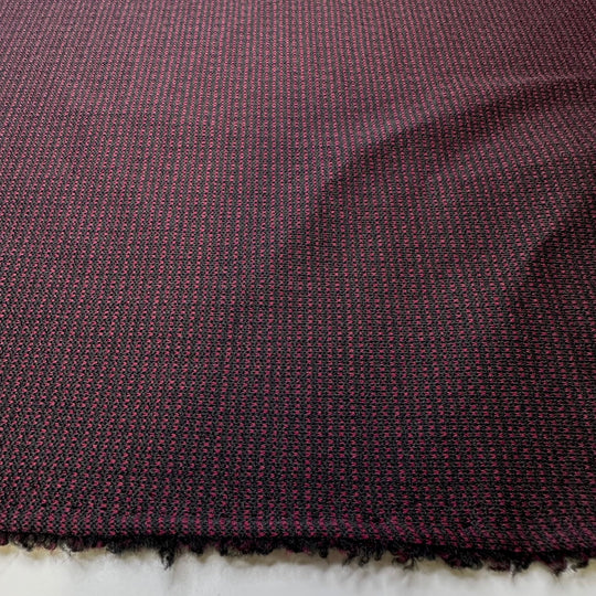 Winning A Free Room Upgrade - Polyester Blend Knit - Black/Burgundy - 1.15M Bundle - True Deadstock fabric Fabric by private - Sustainable Textile | FABCYCLE