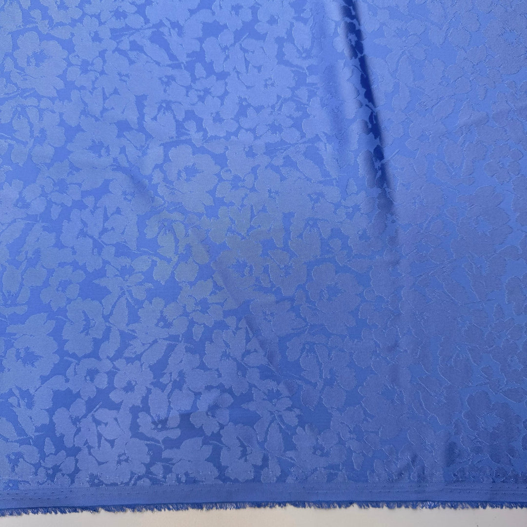 Winter Ahead - Polyester Blend Satin Jacquard - Light Blue Floral - 3M Bundle - True Deadstock fabric Fabric by private - Sustainable Textile | FABCYCLE