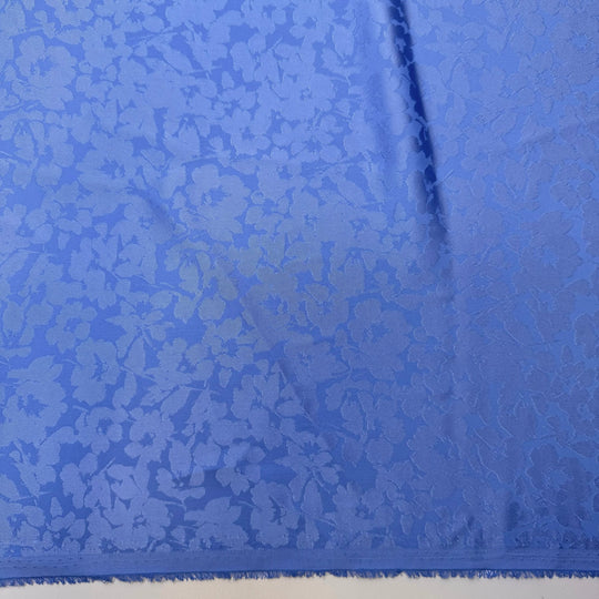 Winter Ahead - Polyester Blend Satin Jacquard - Light Blue Floral - 3M Bundle - True Deadstock fabric Fabric by private - Sustainable Textile | FABCYCLE
