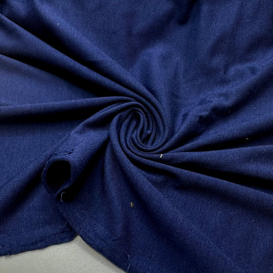 Winter Blues - Jersey Bamboo/Cotton Knit - Dark Blue - 3M Bundle - True Deadstock fabric Fabric by private - Sustainable Textile | FABCYCLE