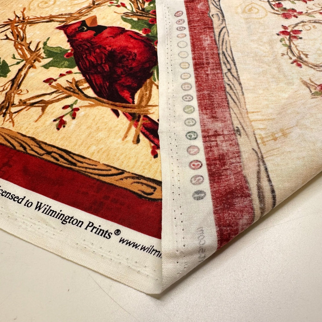 Winter Cardinal - Cotton Woven - Red Multi Winter Cardinal - 0.6M Bundle - True Deadstock fabric Fabric by private - Sustainable Textile | FABCYCLE