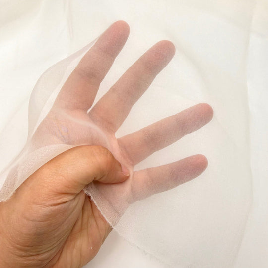 Winter Formal - Organza Poly Woven - White - 2.8M Bundle - True Deadstock fabric Fabric by private - Sustainable Textile | FABCYCLE