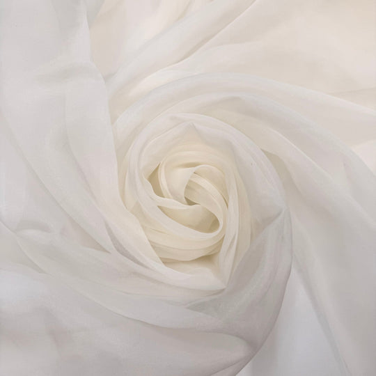 Winter Formal - Organza Poly Woven - White - 2.8M Bundle - True Deadstock fabric Fabric by private - Sustainable Textile | FABCYCLE