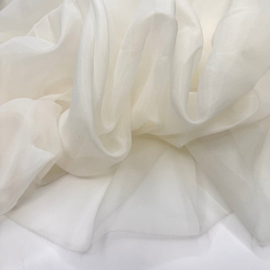 Winter Formal - Organza Poly Woven - White - 2.8M Bundle - True Deadstock fabric Fabric by private - Sustainable Textile | FABCYCLE