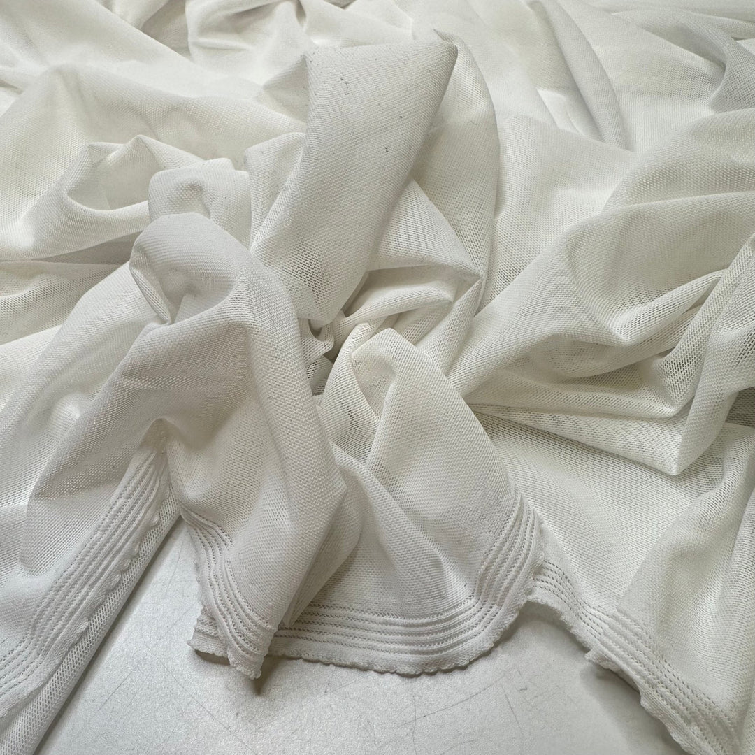 Winter Memories - Mesh Poly/Spandex Knit - White - 2.25M Bundle - True Deadstock fabric Fabric by private - Sustainable Textile | FABCYCLE