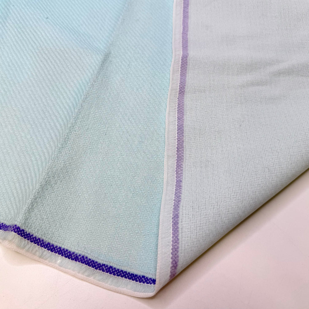 Wintery Mix - Interfaced Twill Weave Polyester Blend Woven - Light Blue - 1.2M Bundle - True Deadstock fabric Fabric by private - Sustainable Textile | FABCYCLE
