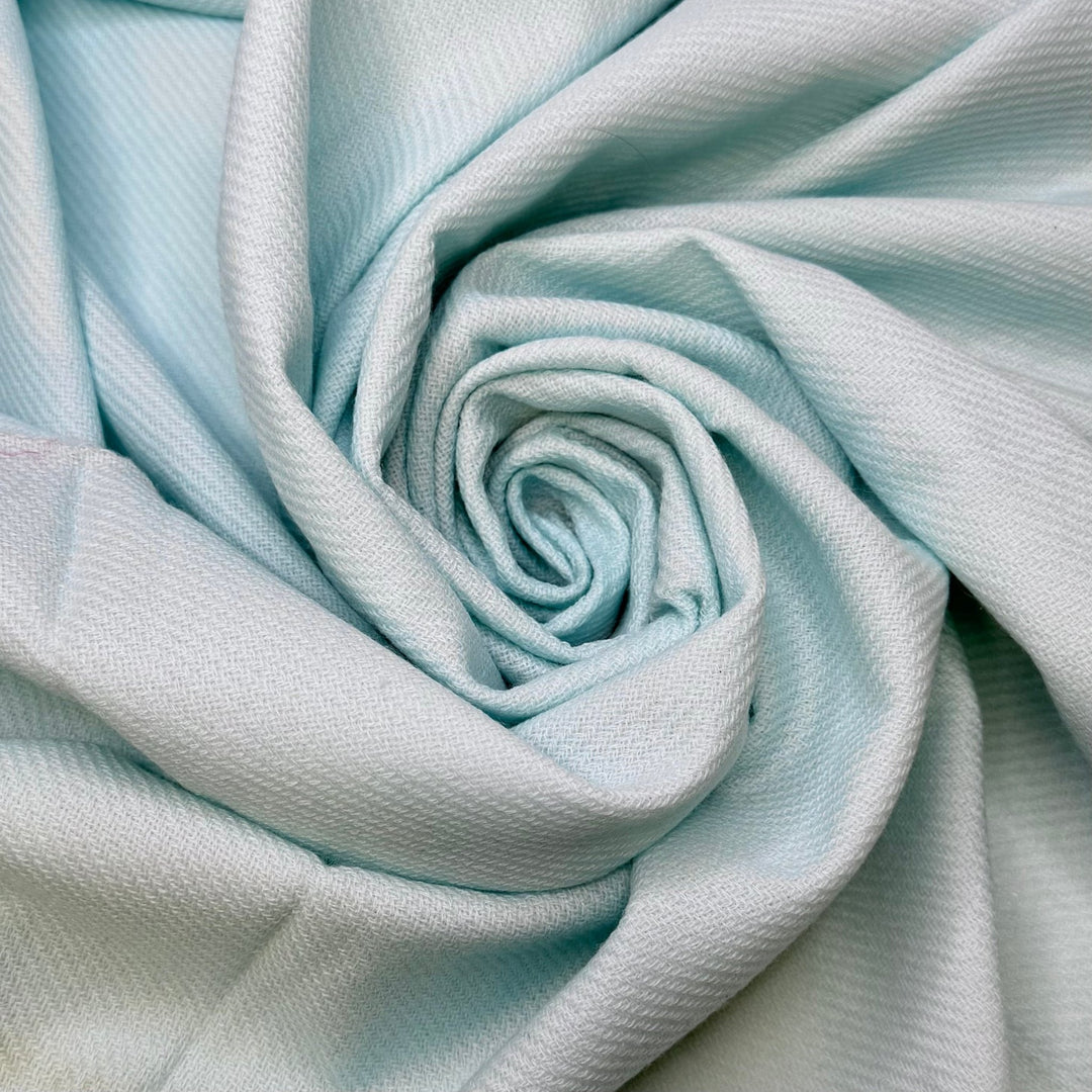 Wintery Mix - Interfaced Twill Weave Polyester Blend Woven - Light Blue - 1.2M Bundle - True Deadstock fabric Fabric by private - Sustainable Textile | FABCYCLE