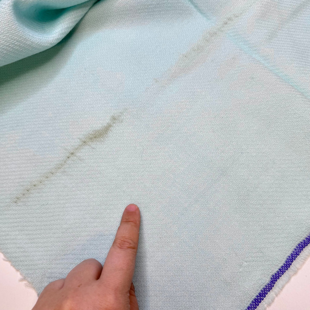 Wintery Mix - Interfaced Twill Weave Polyester Blend Woven - Light Blue - 1.2M Bundle - True Deadstock fabric Fabric by private - Sustainable Textile | FABCYCLE