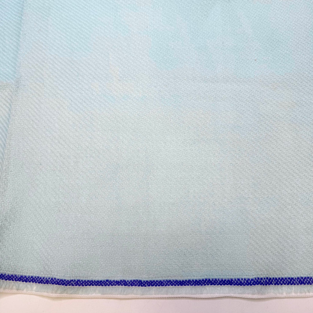 Wintery Mix - Interfaced Twill Weave Polyester Blend Woven - Light Blue - 1.2M Bundle - True Deadstock fabric Fabric by private - Sustainable Textile | FABCYCLE