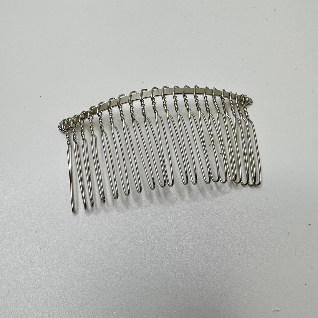 Wire Hair Comb Accessories - Silver - Individual - True Deadstock supplies Fabric by private - Sustainable Textile | FABCYCLE