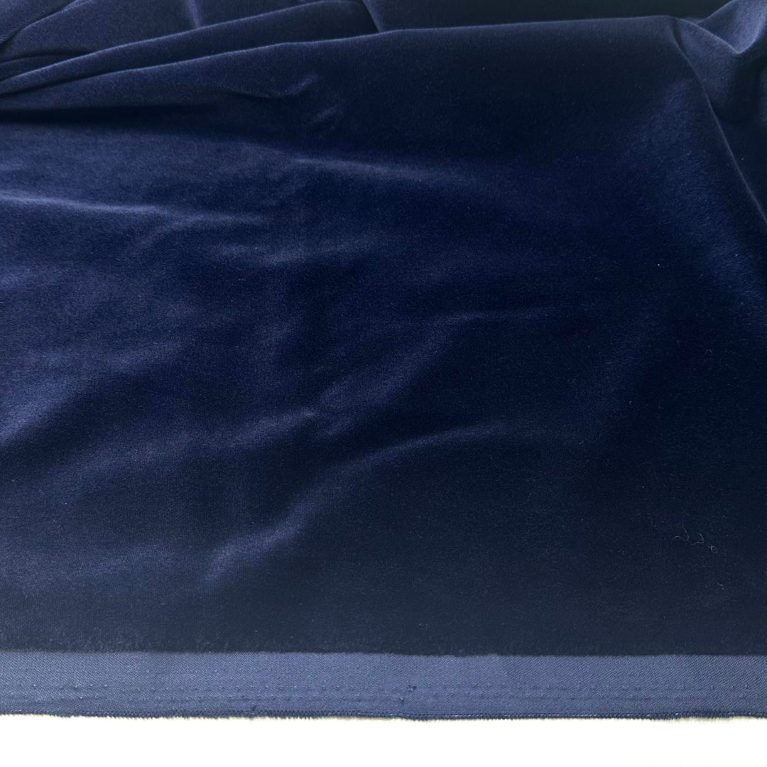 Witchy Vibes - Velvet Cotton Blend Woven - Navy - 1.3M Bundle - True Deadstock fabric Fabric by private - Sustainable Textile | FABCYCLE