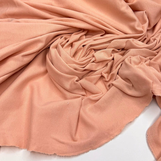 Women In STEM - Rib Knit Rayon Blend Knit - Light Pink - Bundles - True Deadstock fabric Fabric by private - Sustainable Textile | FABCYCLE