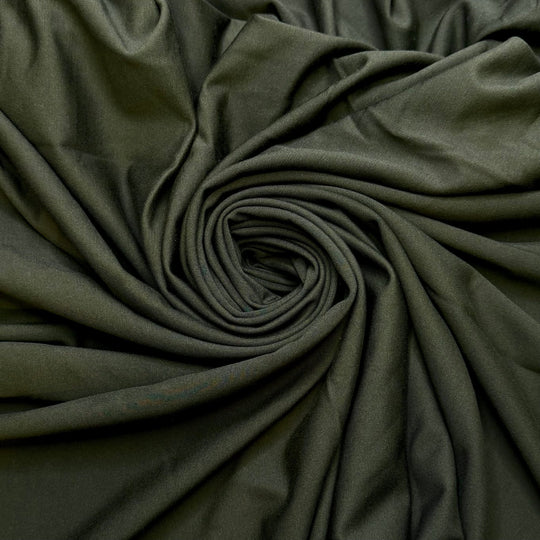 Won An Award - Jersey Bamboo Blend Knit - Dark Green - 1.1M Bundle - True Deadstock fabric Fabric by private - Sustainable Textile | FABCYCLE