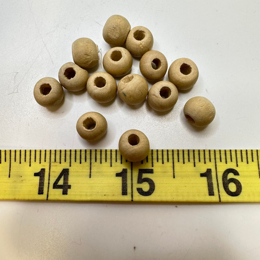 Wood Beads - Light Beige - 14 Pack - True Deadstock supplies Fabric by private - Sustainable Textile | FABCYCLE