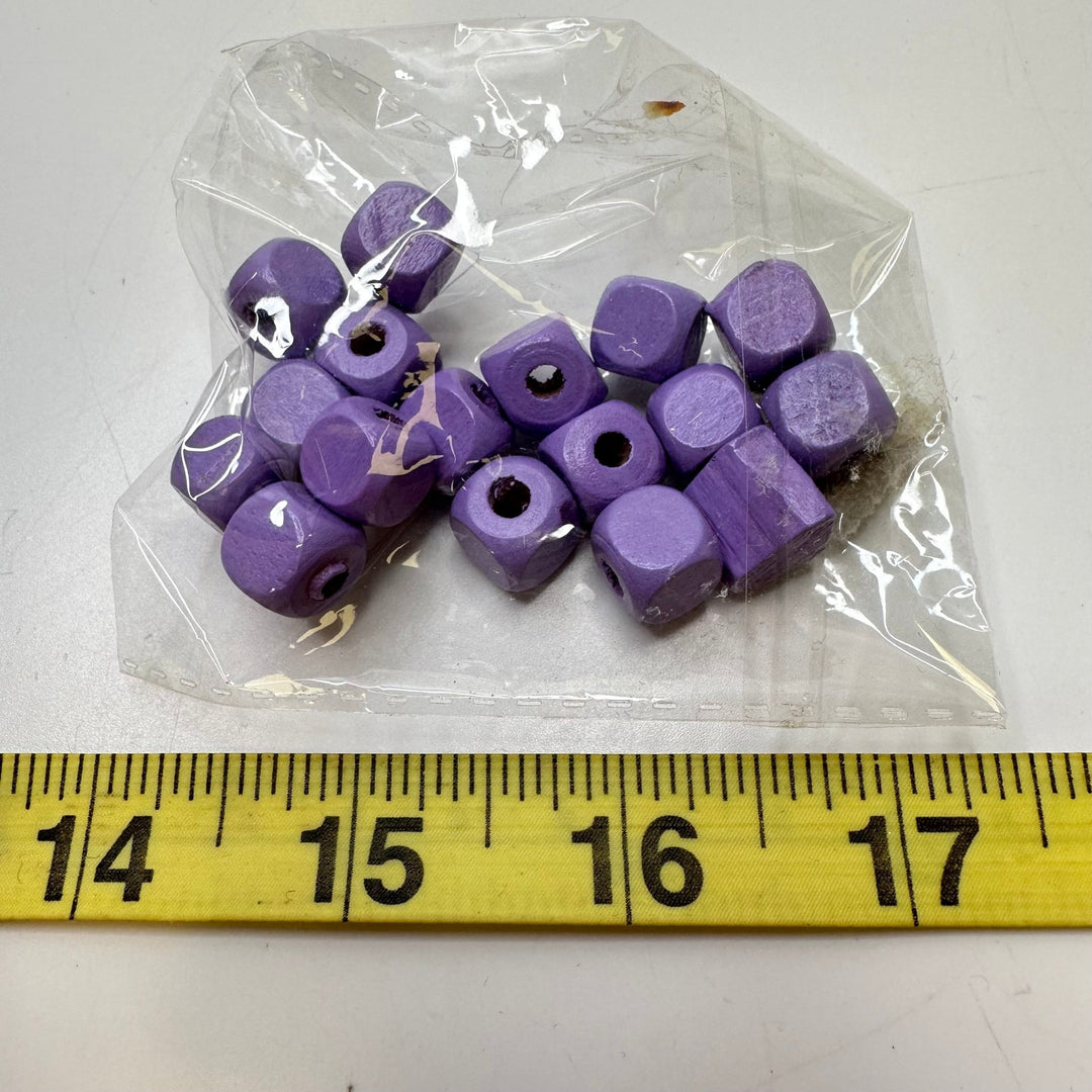 Wood Beads - Light Purple - 17 Pack - True Deadstock supplies Fabric by private - Sustainable Textile | FABCYCLE