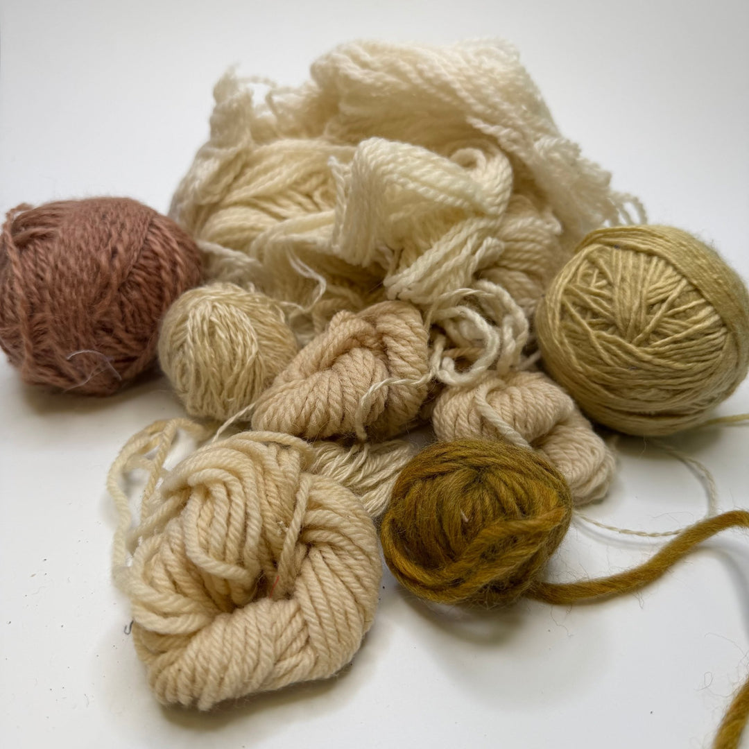 Wool, Acrylic and Cotton Yarn - Beige/Brown - 6 Pack - True Deadstock supplies Fabric by private - Sustainable Textile | FABCYCLE