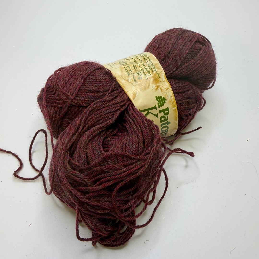 Wool and Nylon blend Yarn - Burgundy - Individual - True Deadstock supplies Fabric by private - Sustainable Textile | FABCYCLE