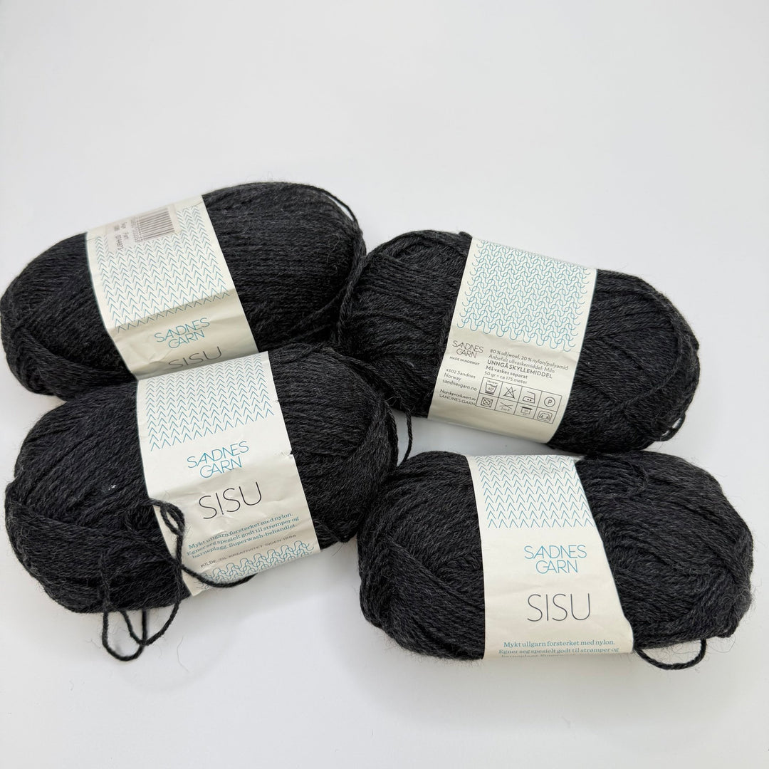 Wool Blend Yarn - Dark Grey - 4 Pack - True Deadstock supplies Fabric by private - Sustainable Textile | FABCYCLE